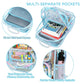 Clear Backpack for Girls Women Transparent Kids Elementary College School Bag Travel Laptop Backpacks Large Bookbags (Blue)