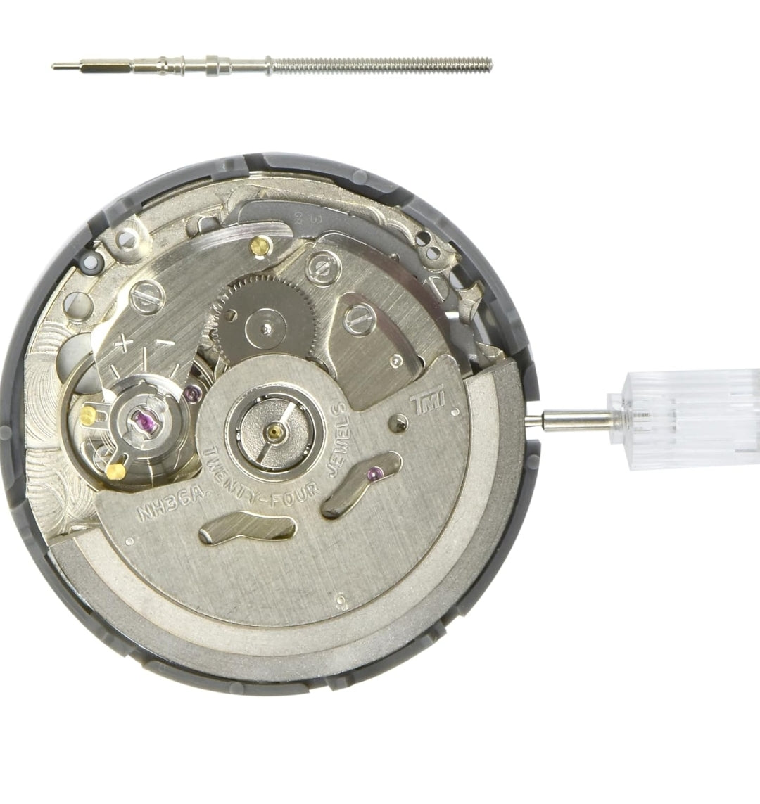 Seiko Outomatiese Horlosie Beweging Dag Datum Kroon @4 Swart Skyf Versoenbaar Met Seiko (Sii) NH36 NH36A
