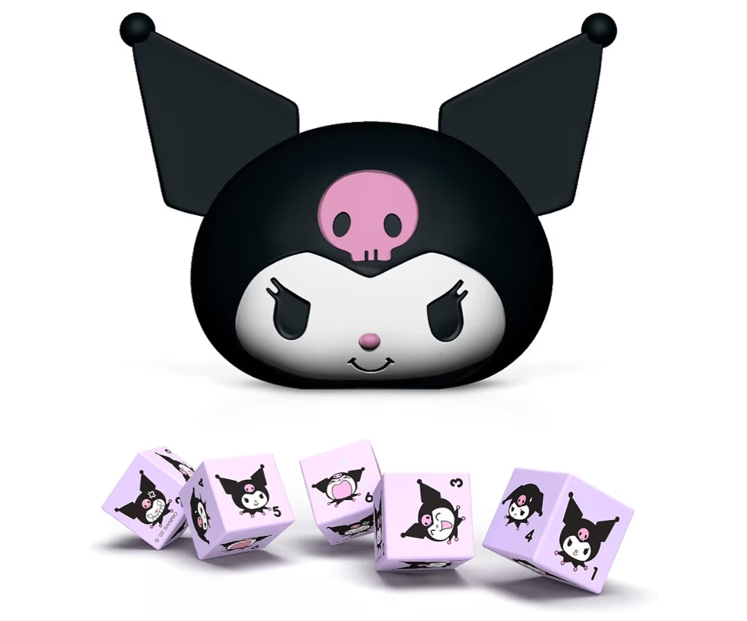 YAHTZEE: Collectible Kuromi Head Dice Featuring Her Adorable Range of Emotions