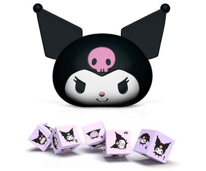 YAHTZEE: Versamelbare Kuromi Kopdobbelstene Wat Haar Oulike Reeks Emosies Vertoon