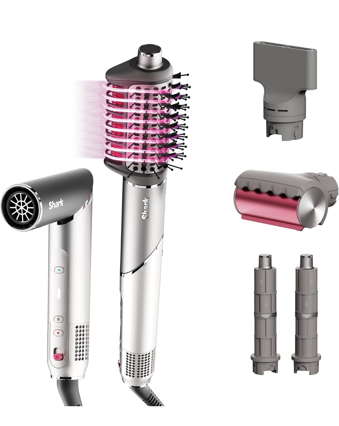Shark FlexFusion Hair Dryer with Fusion Brush with Auto-Wrap Hair Curlers & Concentrator