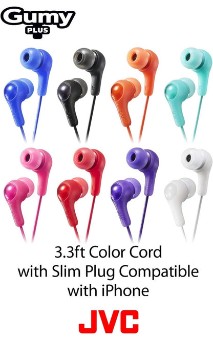 JVC Gumy in-oor-oordopjes, kragtige klank, gemaklike en veilige pasvorm, silikoonoorstukke S/M/L - HAFX7P Pink, 1 telling (pak van 1)