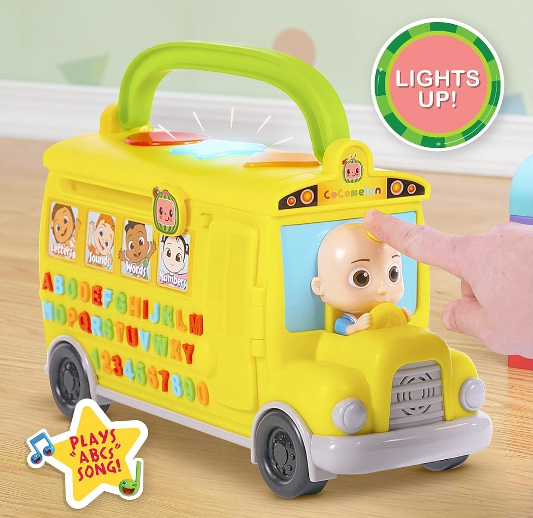 CoComelon Musical Learning Bus, Number and Letter Recognition, Phonetics, Yellow School Bus Toy Plays ABCs and Wheels on the Bus, Officially Licensed Kids Toys for Ages 18 Month by Just Play