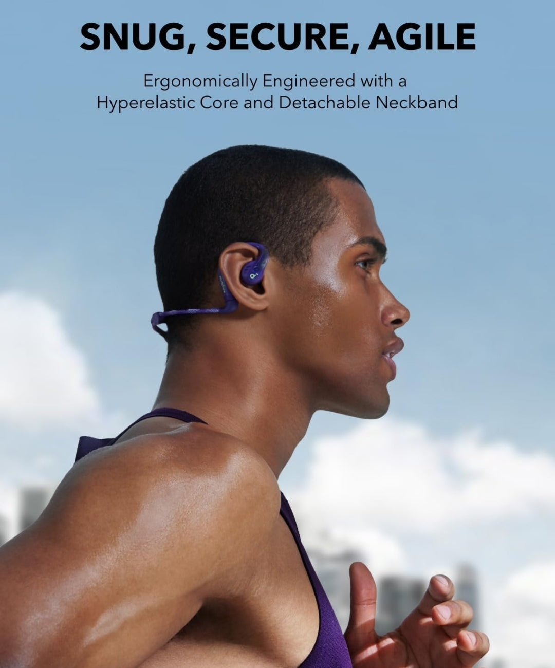 Soundcore by Anker AeroFit Pro Open-Ear Headphones, Ultra Comfort, Secure Fit, Ergonomic Design, Rich Sound with LDAC, Bluetooth 5.3, IP55 Water-Resistant, 46H Playtime, App Control, Wireless Earbuds