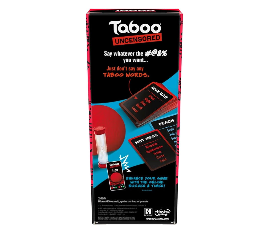 Hasbro Gaming Taboo Uncensored Board Game for Adults Only - Hilarious NSFW Party Games