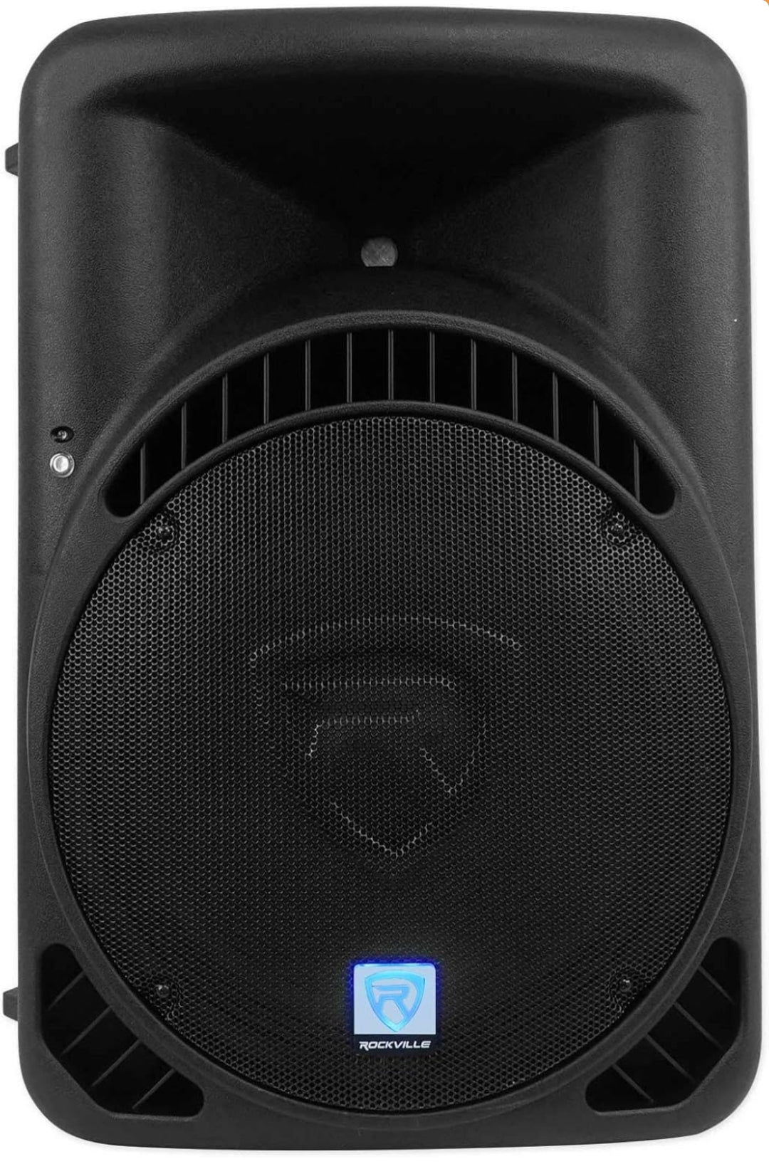 Rockville RPG12BT V2 12" Powered 800W DJ PA Speaker with Bluetooth, Remote, EQ, 2 Inputs, Deep Bass - Black