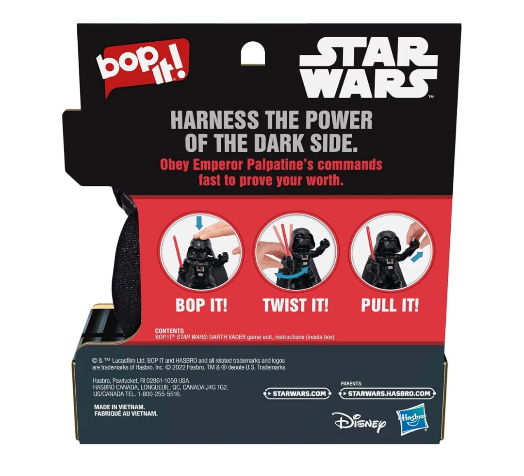 Bop It! Star Wars Darth Vader Edition Game - Features The Voice of Emperor Palpatine
