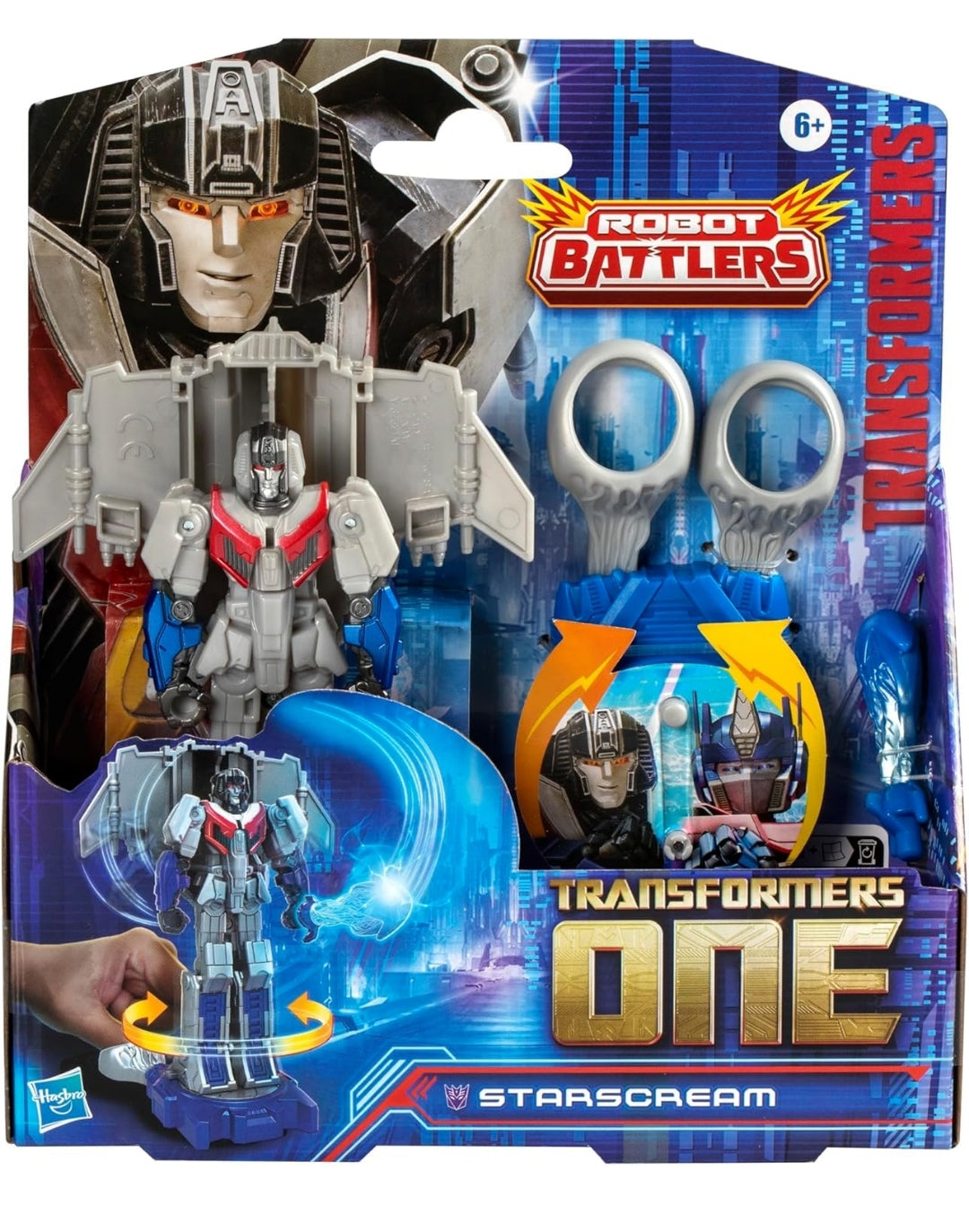 Transformers One Robot Battlers Starscream, 4.5-Inch Robot Action Figure, Interactive Toys for Boys and Girls Ages 6 and Up