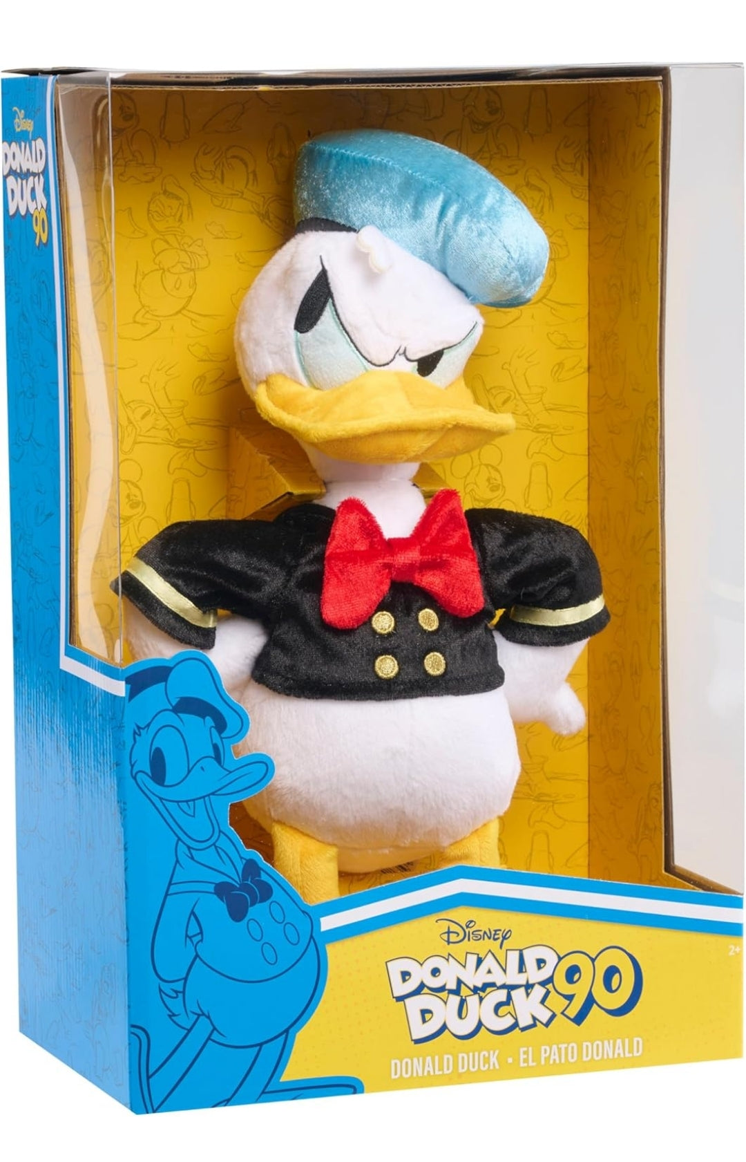 Just Play Disney Classics Donald Duck 90th Anniversary 14-inch Collector Plush Stuffed Animal, Duck, White, Kids Toys for Ages 2 Up