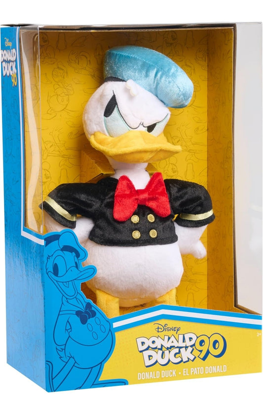 Just Play Disney Classics Donald Duck 90th Anniversary 14-duim Collector Plush Stuffed Animal, Eend, Wit, Kinderspeelgoed vir Ouderdomme 2 en op