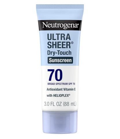 Neutrogena Ultra Sheer Dry-Touch Sonblokmelk SPF 70 Waterbestand Olievry Mat Afwerking (Reisgrootte 3 Fl Oz)