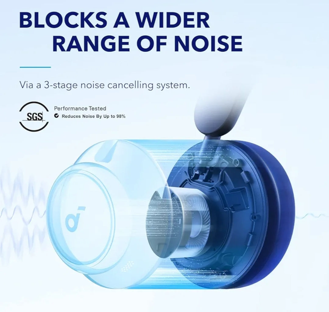 Soundcore by Anker Space Q45 Adaptive Active Noise Cancelling Headphones, Reduce Noise by Up to 98%, 50H Playtime, App Control, LDAC Hi-Res Wireless Audio, Comfortable Fit, Clear Calls, Bluetooth 5.3
