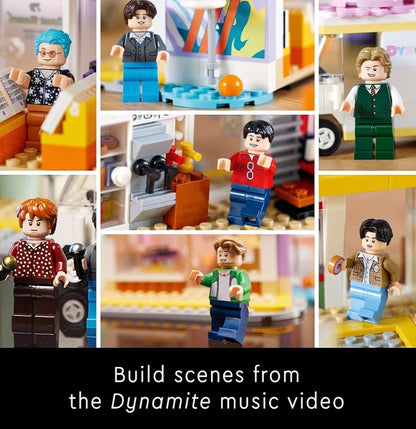 LEGO Ideas BTS Dynamite 21339 Modelstel vir Volwassenes, Geskenkidee vir BTS-aanhangers met 7 Minifigure van Die Beroemde K-pop-groep, Sluit in RM, Jin, SUGA, j-Hope, Jimin, V en Jung Kook
