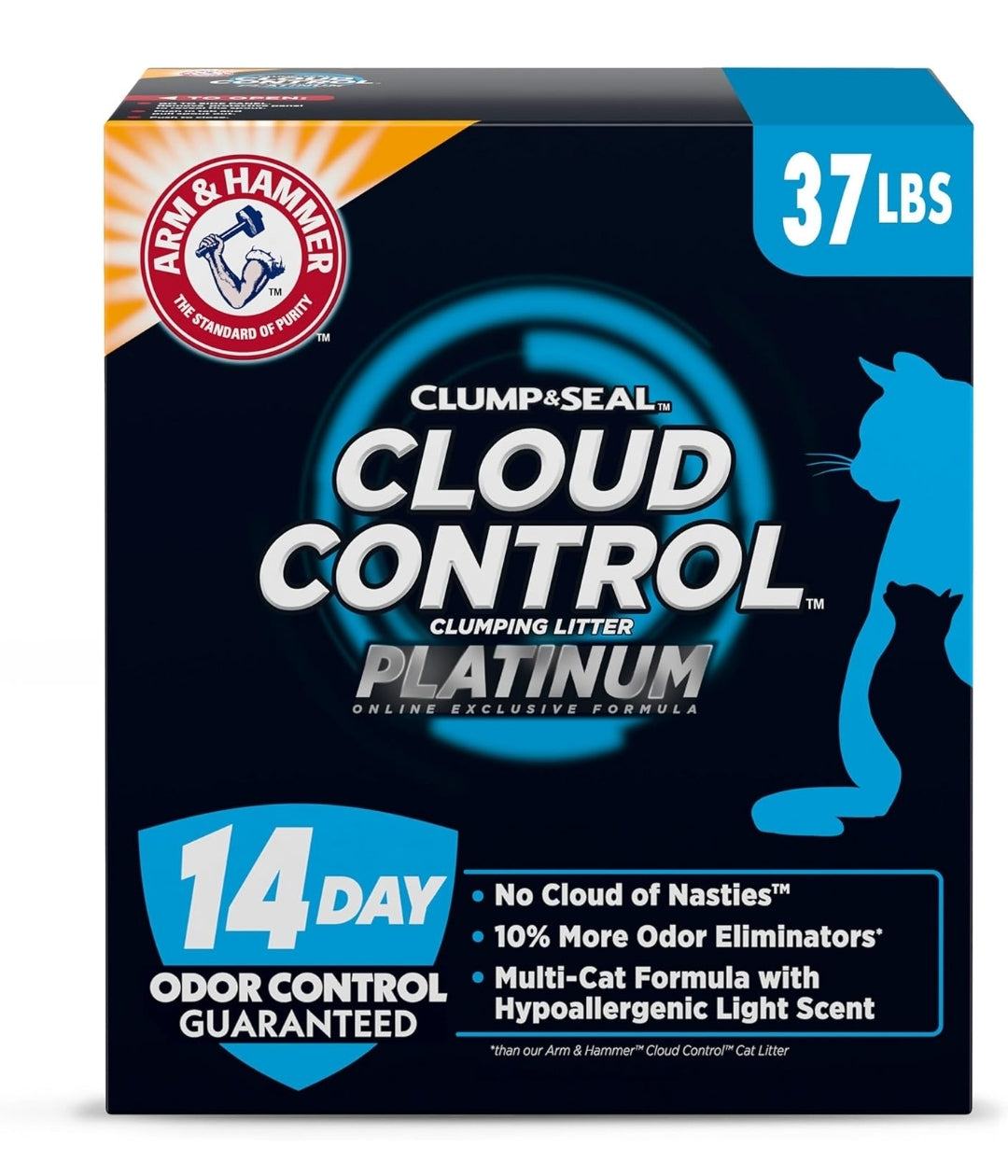 ARM & HAMMER Cloud Control Platinum Clumping Cat Litter Odor Control (37 lbs.)