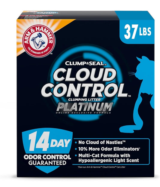 ARM & HAMMER Cloud Control Platinum Klontvormende Kattebakvulling Reukbeheer (37 lbs.)