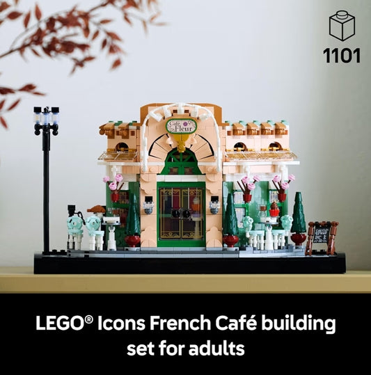 LEGO Icons Franse Kafee Parys Boustel - Selfdoenstel vir Volwassenes - Versamelbare Slaapkamer- en Huisdekoruitstalling