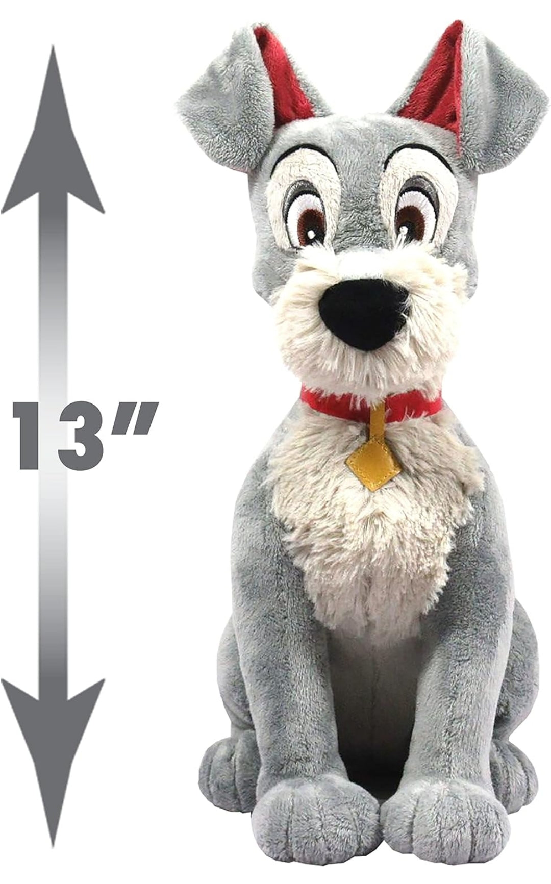 Disney 13" Large Tramp Stuffed Animal, Dog, Lady and the Tramp Plush