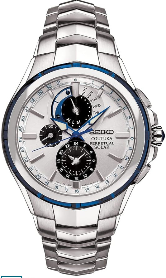 Seiko Coutura-versameling vir mans se sonkrag-eeufeeskema-alarmchronograafhorlosie