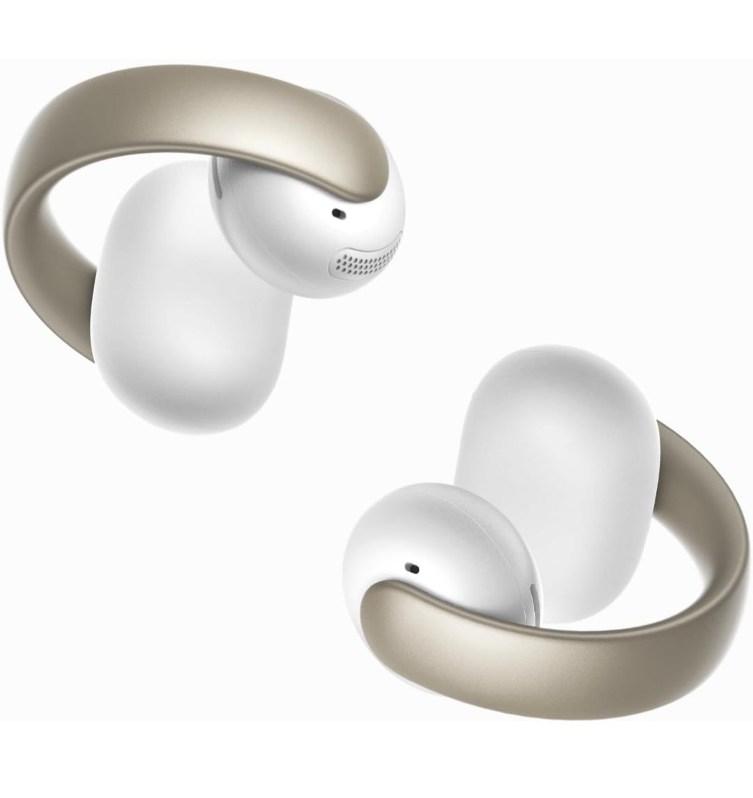 Soundcore AeroClip by Anker, Open-Ear Earbuds, Clip-On Headphones, Adaptive Comfort, Clear Calls with 4 Mics and AI, Stable Fit, 12mm Drivers for Powerful Bass, Hi-Res, Open-Ring Design
