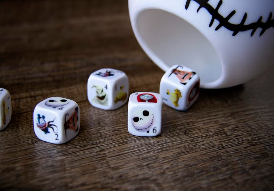 Disney Yahtzee The Nightmare Before Christmas Dice Game - Collectible Jack Skellington -  Family Dice Game & Travel Games