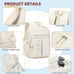 College Bookbag Laptop Backpacks 15.6 Inch Kids Elementary School Bag for Teens Girls Boys Water Resistant Sport Travel Back Pack Women Men Work Business Computer Rucksack Off White