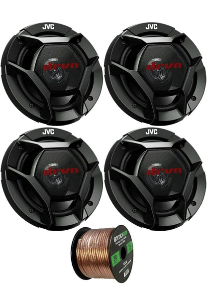 JVC DR Reeks 6.5" 300W Maksimum Krag Karoudio 2-rigting Koaksiale Bondel met 50 Vt 16 Gauge Oudioluidsprekerbedrading - 2 PARE