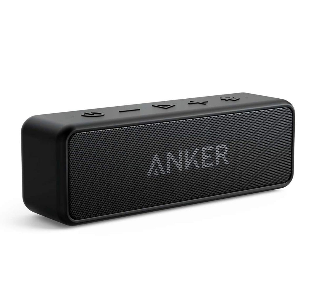 Anker Soundcore 2 Portable Bluetooth Speaker with Stereo Sound, Bluetooth 5, Bassup, IPX7 Waterproof, 24-Hour Playtime, Wireless Stereo Pairing, Speaker for Home, Outdoors, Travel