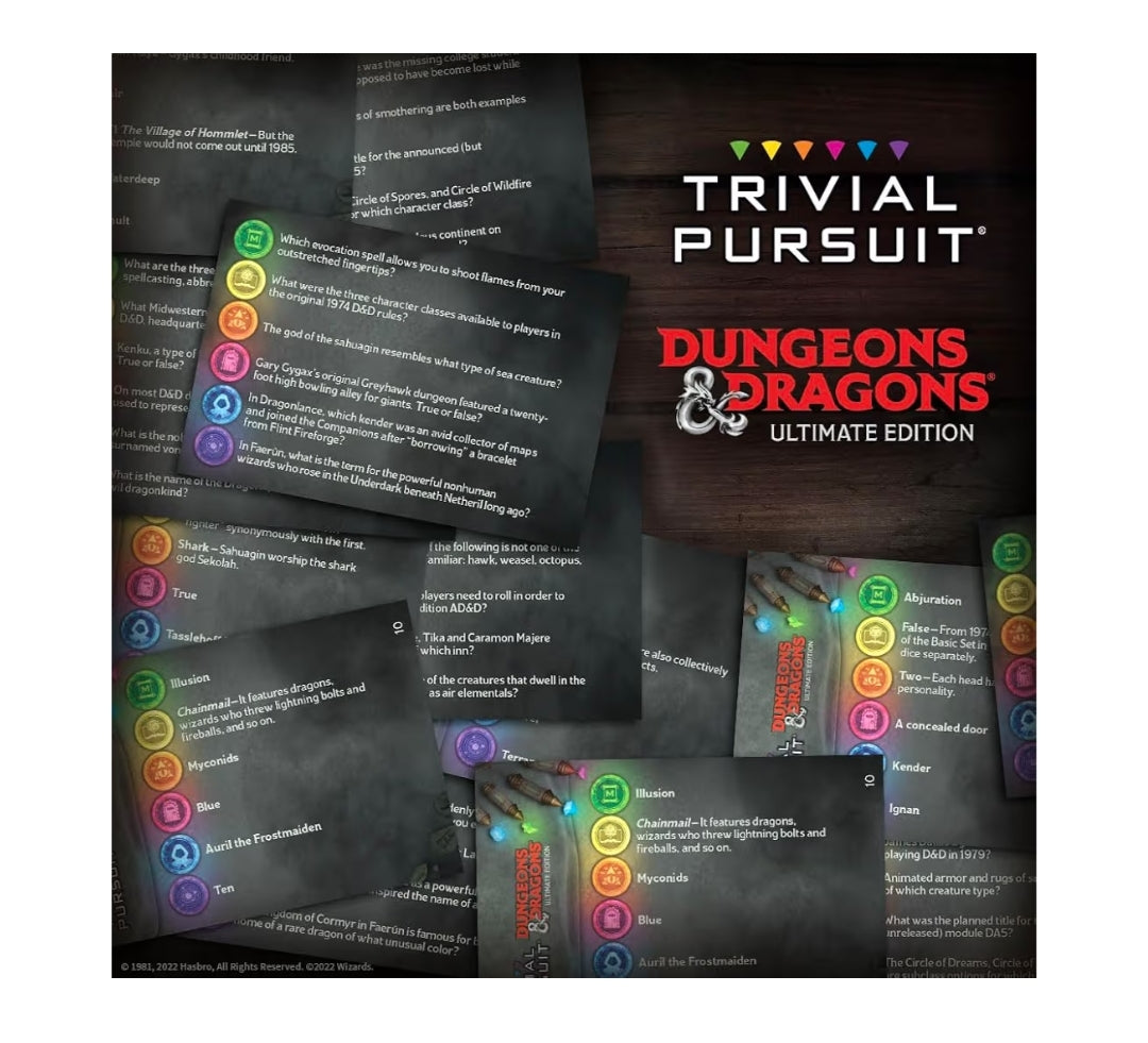 Trivial Pursuit: Dungeons & Dragons Ultimate Edition | Collectible Trivia Board Game Featuring 6 Monster Movers and 1800 Questions Across 6 Categories