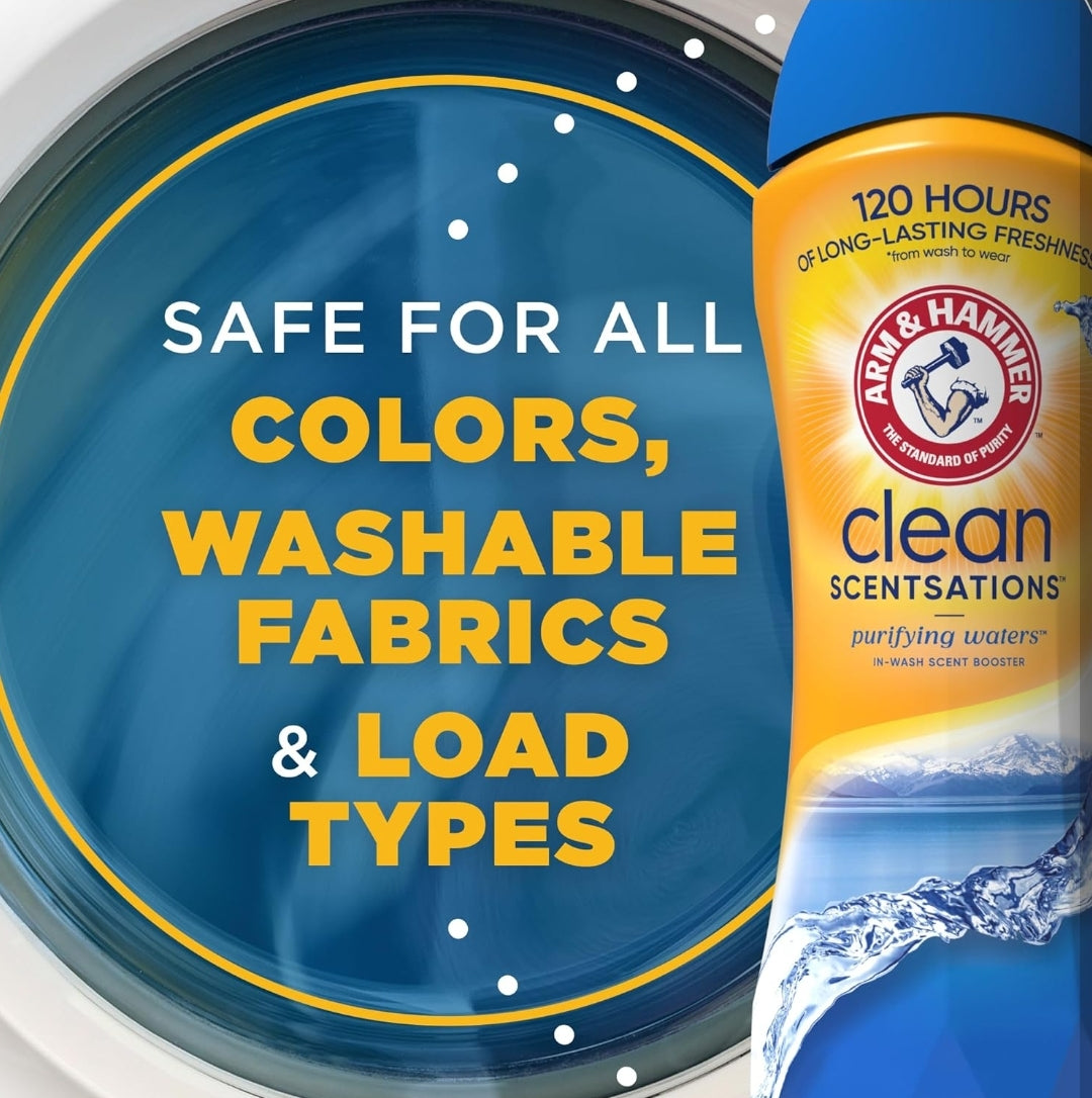 ARM & HAMMER Clean Scentsations In-Wash Laundry Scent Booster - Purifying Waters scent (45 Oz)