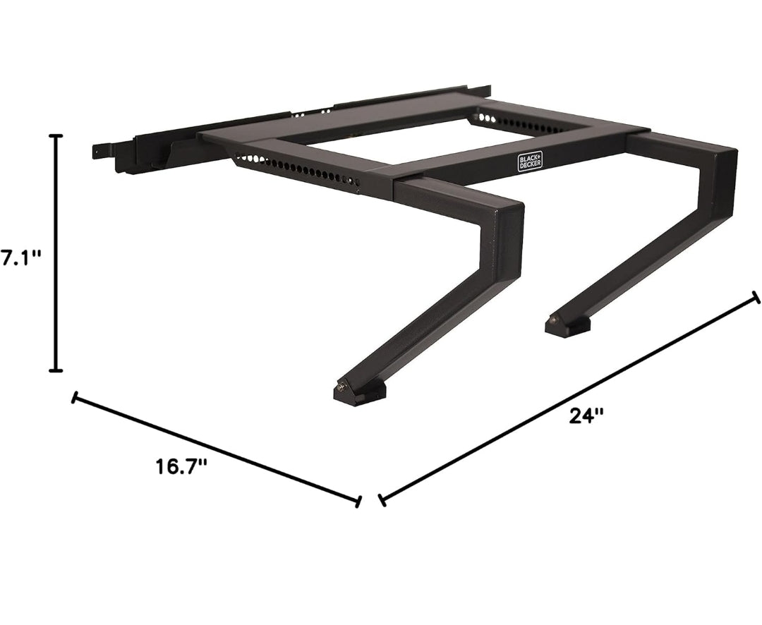 BLACK + DECKER Air Conditioner Window Support Bracket, No Drill AC Support Bracket Installs in Minutes, AC Window Bracket Supports up to 200 Lbs., Durable Bracket for AC Unit,Gray