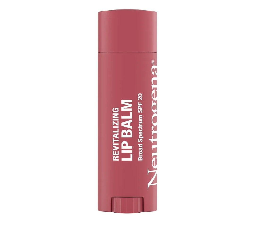 Neutrogena Revitalizing Tinted Lip Balm Broad Spectrum SPF 20 Moisturizing Lip Balm with a Sheer Tint for Softer Sheer Sunny Berry 30, (.15 oz)