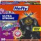 Hefty Ultra Strong 30 Gallon Trash Bags 30 Gallon Size Drawstring Closure (Black) Fabuloso Scent - 50 Bags