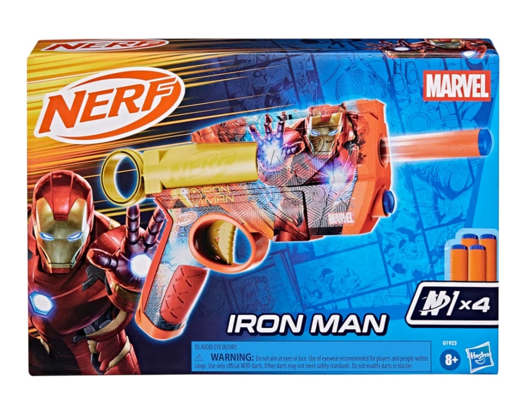 Nerf Marvel Iron Man Dart Blaster Foam Darts - Outdoor Toys & Games (Ages 8+)