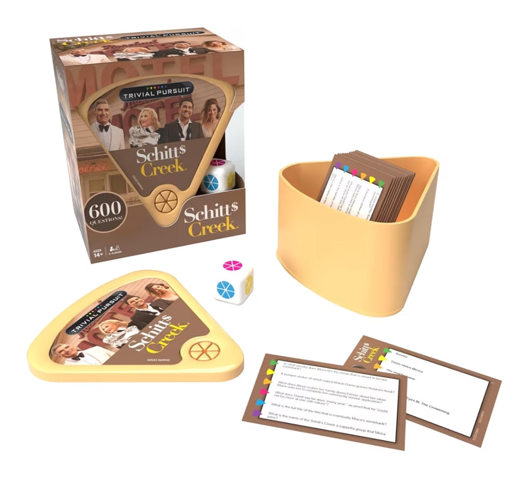 Trivial Pursuit Schitt's Creek Edition | Trivia Game Questions from Schitt's Creek | 600 Questions & Die in Travel Container | Officially Licensed Schitt's Creek Game