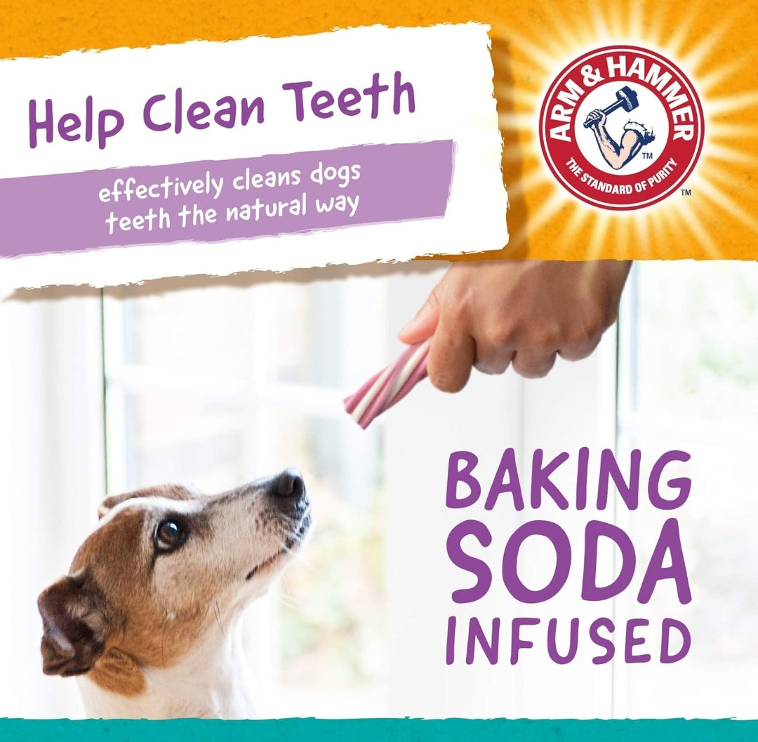 Arm & Hammer Pets Dental Treats for Dogs w/ Baking Soda and Calcium - Blueberry (1PK) (Packaging May Vary)
