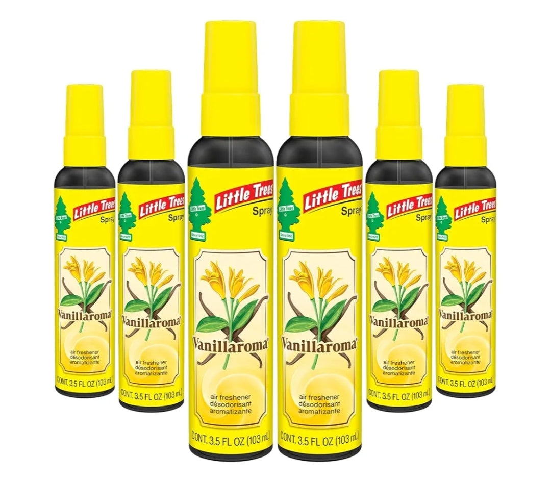 LITTLE TREES Car Air Freshener Spray Long-Lasting Scent On-the-go Freshness -Vanillarom (6)