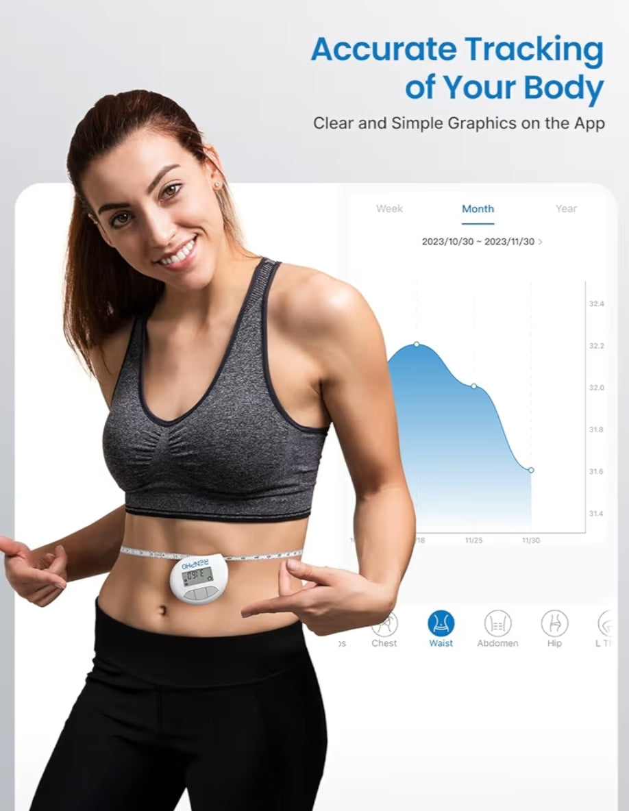 Smart Tape Measure with Smart Scale for Body Weight