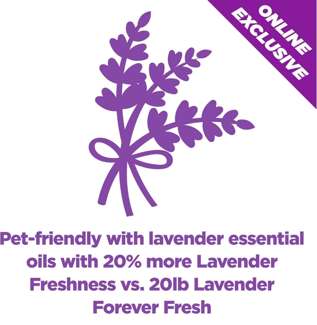 Arm & Hammer Forever Fresh Clumping Cat Litter (18lb) Lavender Freshness w/ Essential Oils