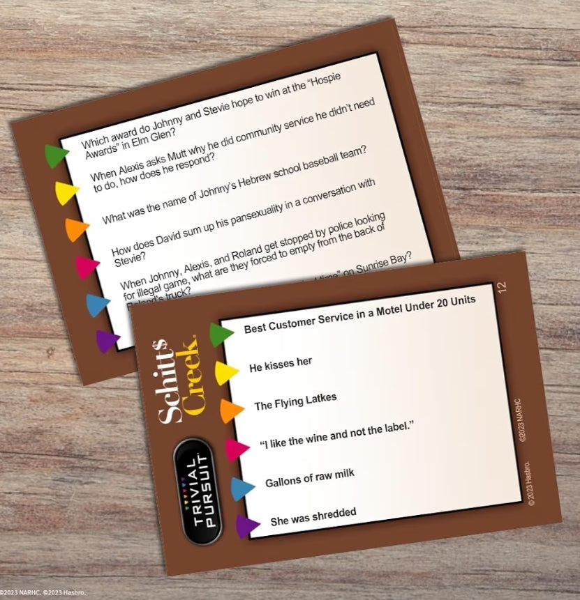 Trivial Pursuit Schitt's Creek Edition | Trivia Game Questions from Schitt's Creek | 600 Questions & Die in Travel Container | Officially Licensed Schitt's Creek Game