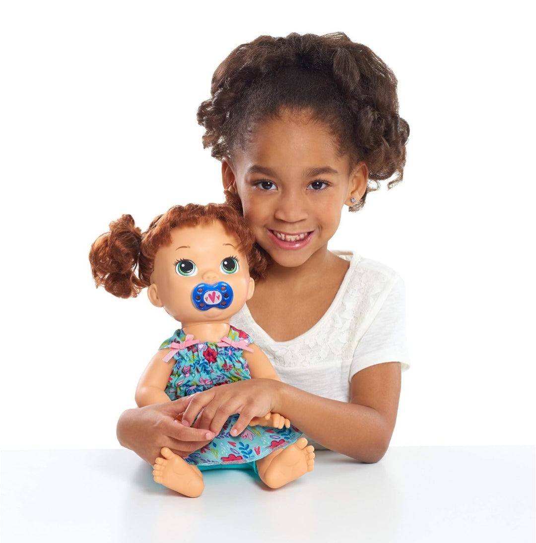 Baby Alive Single Outfit Set for Baby Dolls (Doll Sold Separately), Teal and Floral Print Blouse and Play Pacifier, Kids Toys for Ages 3 Up by Just Play