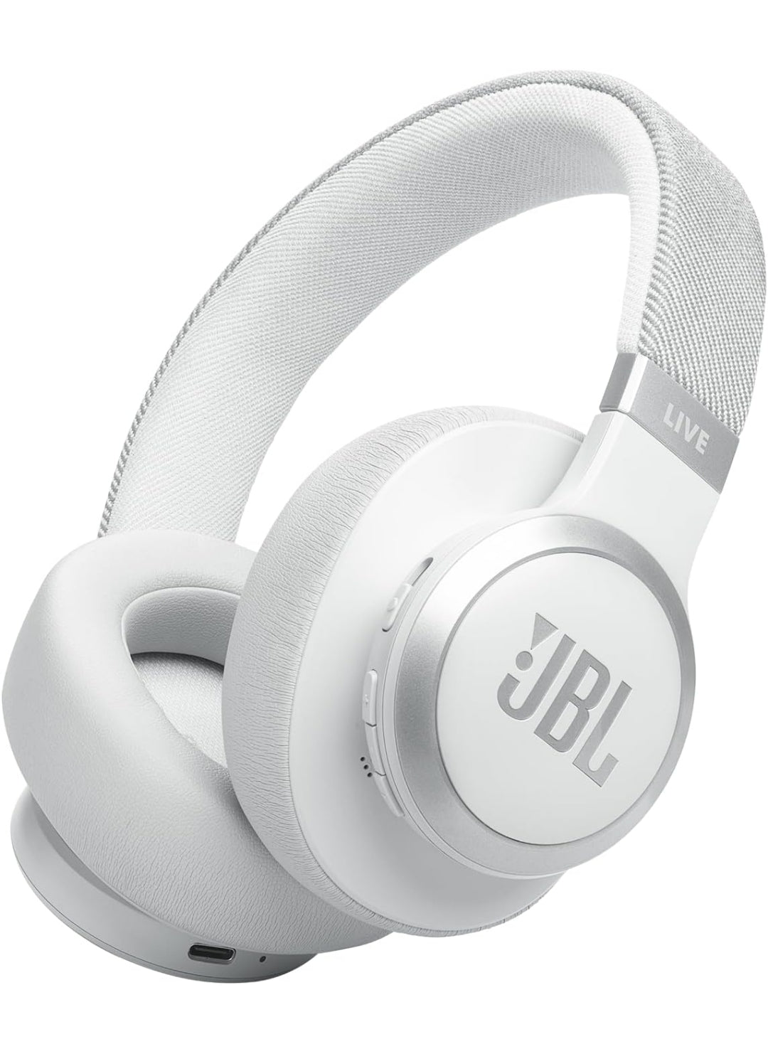 JBL Live 770NC - Wireless Over-Ear Headphones with True Adaptive Noise Cancelling - (White)