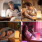 (2 Pack) RGB Touch Bedside Lamp for Nightstand, 3 Color Temperatures Rechargeable Battery Night Light, Dimmable Mood Lighting