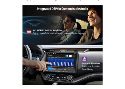10.1" QLED Enkel Din & Dubbel Din Aanpasbare Android Kar Stereo, 4G+32G, Draadlose CarPlay & Android Auto, 4 Internet Opsies, Dubbele Bluetooth, 36-Band EQ, HDMI Invoer