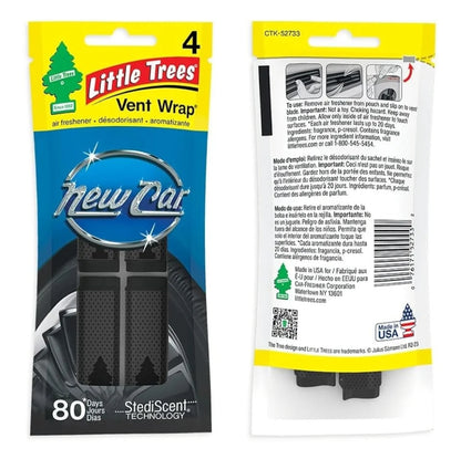 LITTLE TREES Kar Lugverfrisser Langdurige Geur – Nuwe Kar Geur, 4 Pakke (4 Stuks)