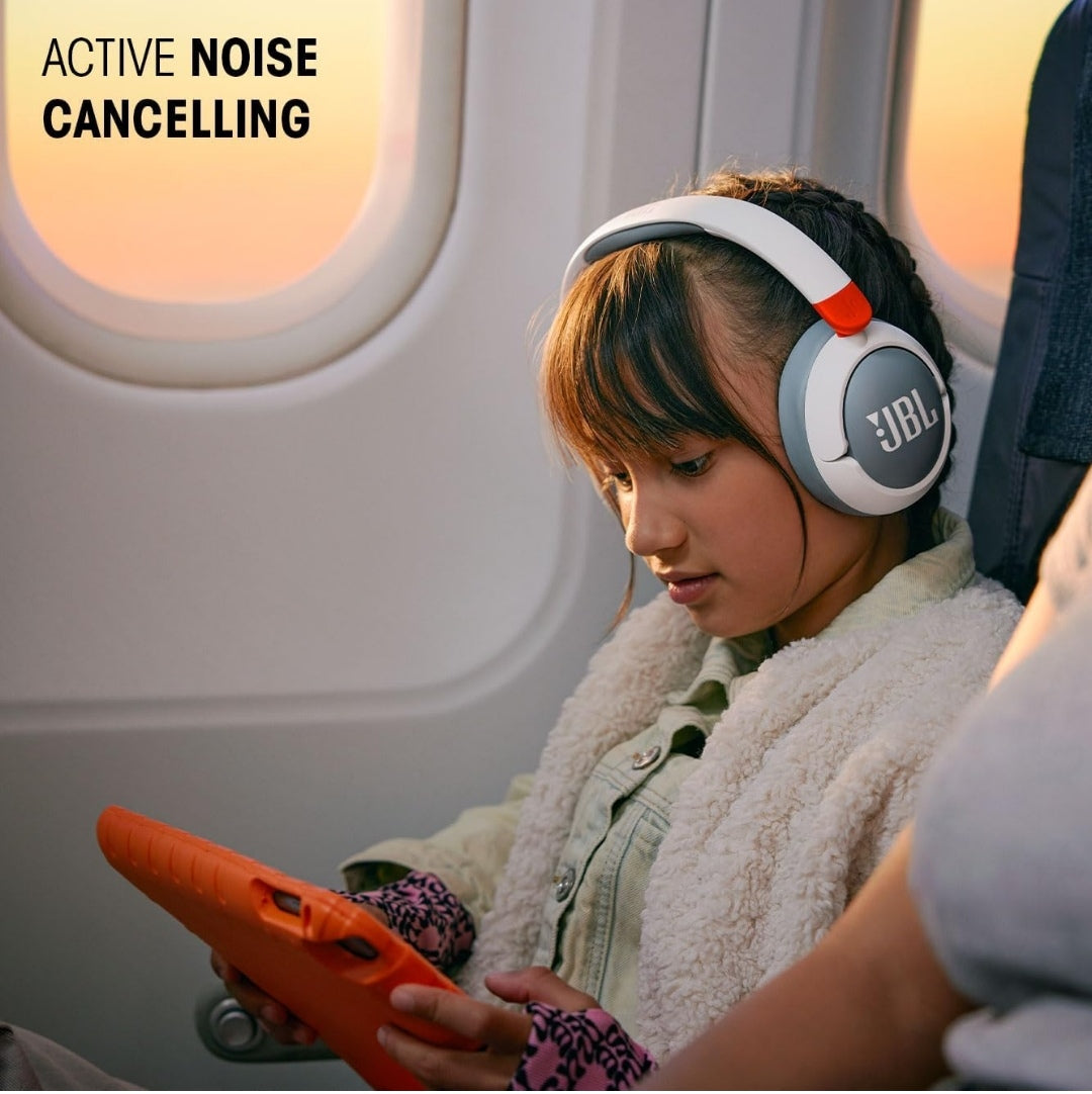 JBL Junior 470NC - Wireless Over-Ear Noise Cancelling Kids Headphones - (White)