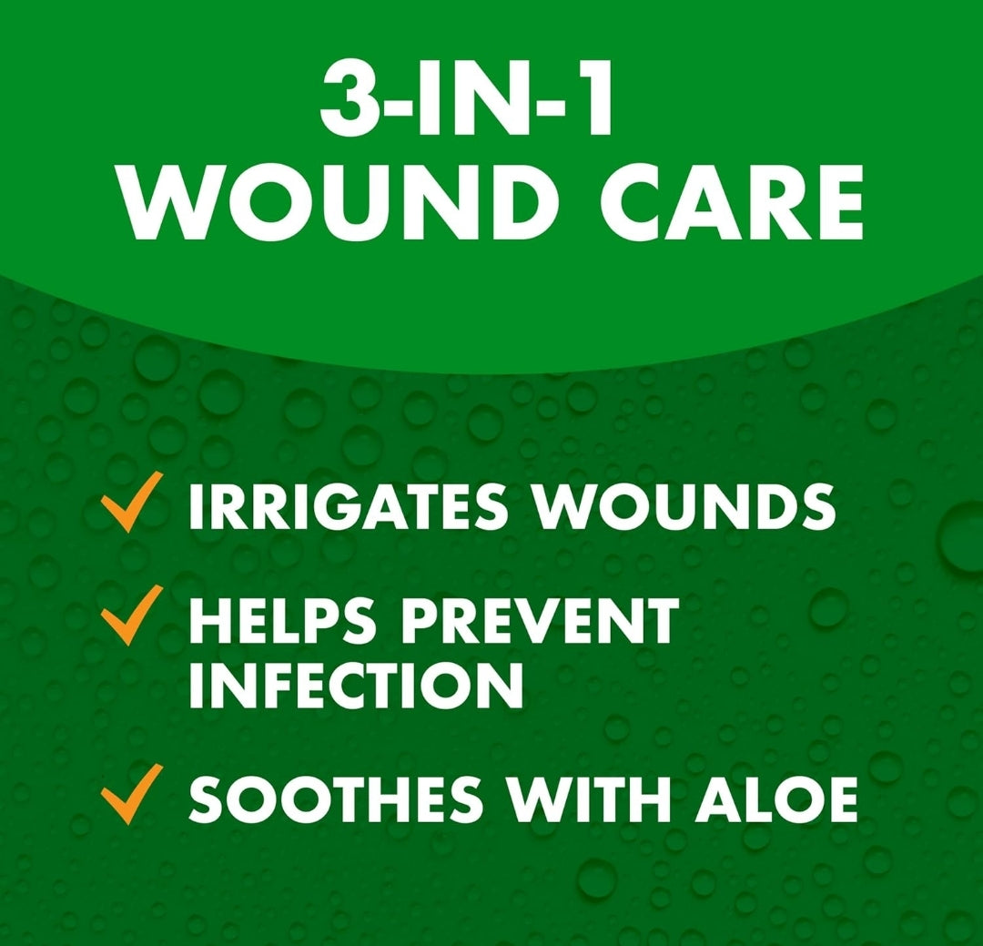 Arm & Hammer Simply Saline Wound Care 3-in-1, Antiseptic First Aid Spray with Aloe Sting-Free Saline (7.4 oz / 2pk)
