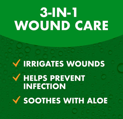 Arm & Hammer Simply Saline Wound Care 3-in-1, Antiseptic First Aid Spray with Aloe Sting-Free Saline (7.4 oz / 2pk)