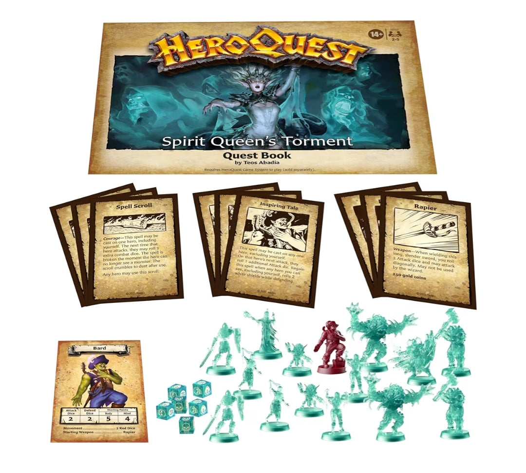Avalon Hill HeroQuest Spirit Queen's Torment Quest Pack - Requires HeroQuest Game System to Play -  Dungeon Crawler Games