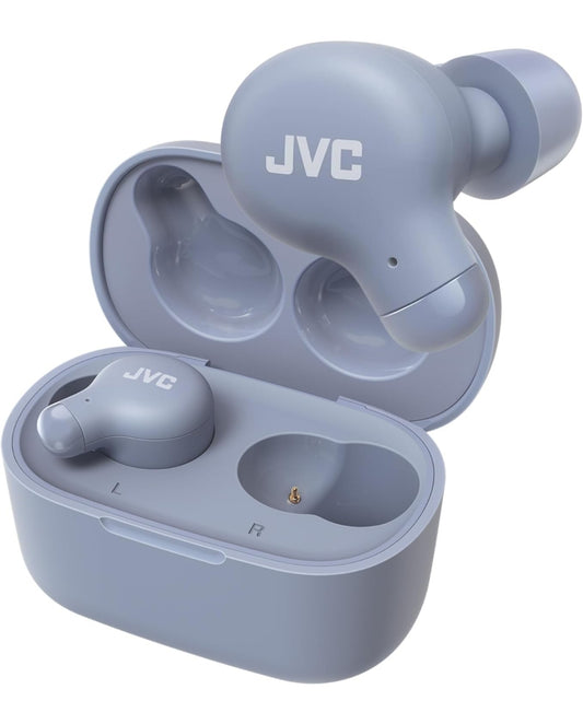 JVC Marshmallow Ware Draadlose Bluetooth 5.3 Oorfone – 28H Battery, Geheueskuim-oorstukke vir Heeldaggemak, IPX4 Waterbestand, Mikrofoon, Kompakte Houer, vir iPhone en Android