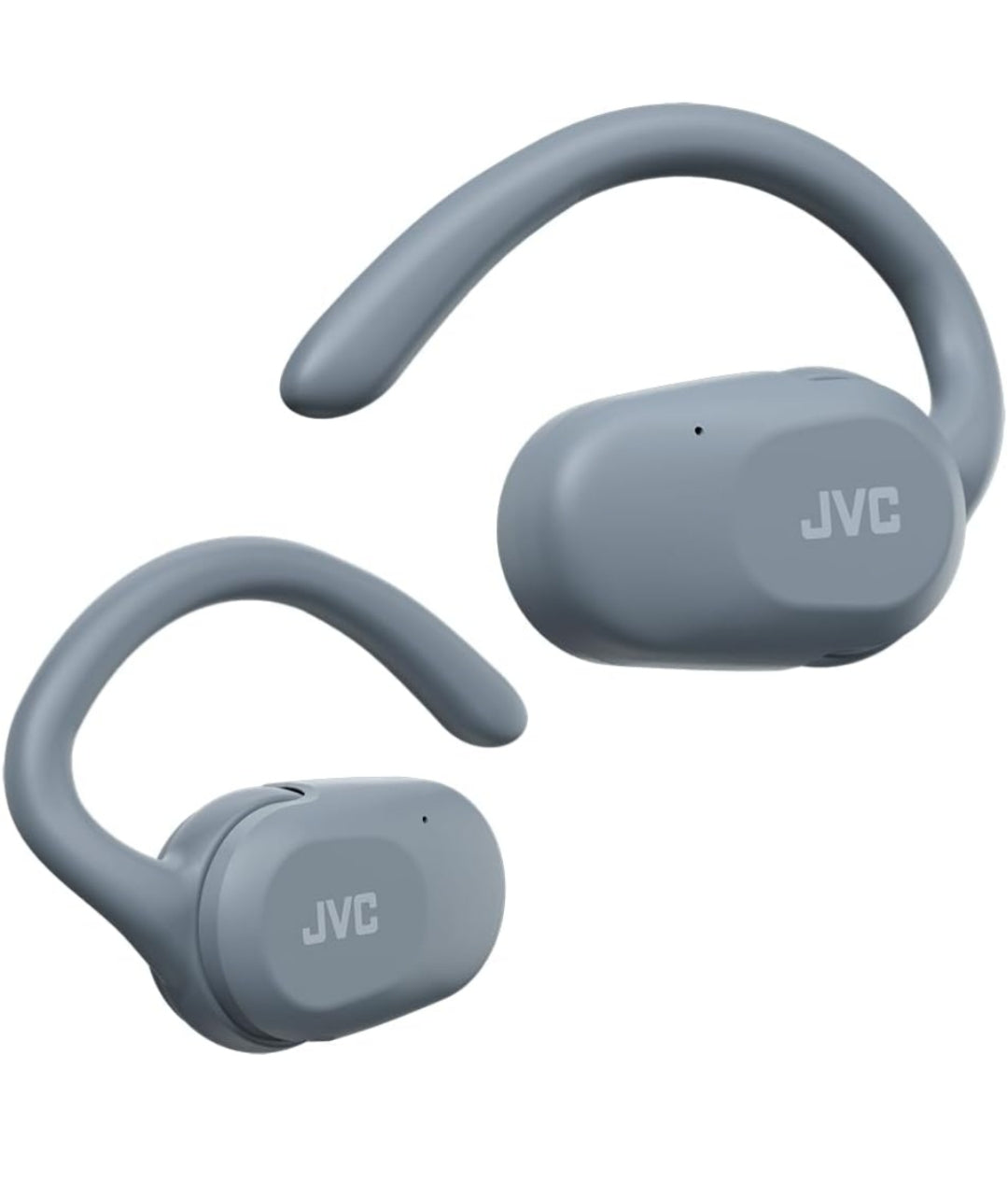 JVC nearphones Oopoor True Wireless-oorfone met Pivot Motion-meganisme, 16mm groot klankdrywers, Enkeloor-gebruik, BT 5.4, Lang Batterylewe (tot 26 Uur) - HANP40TA (Blou)